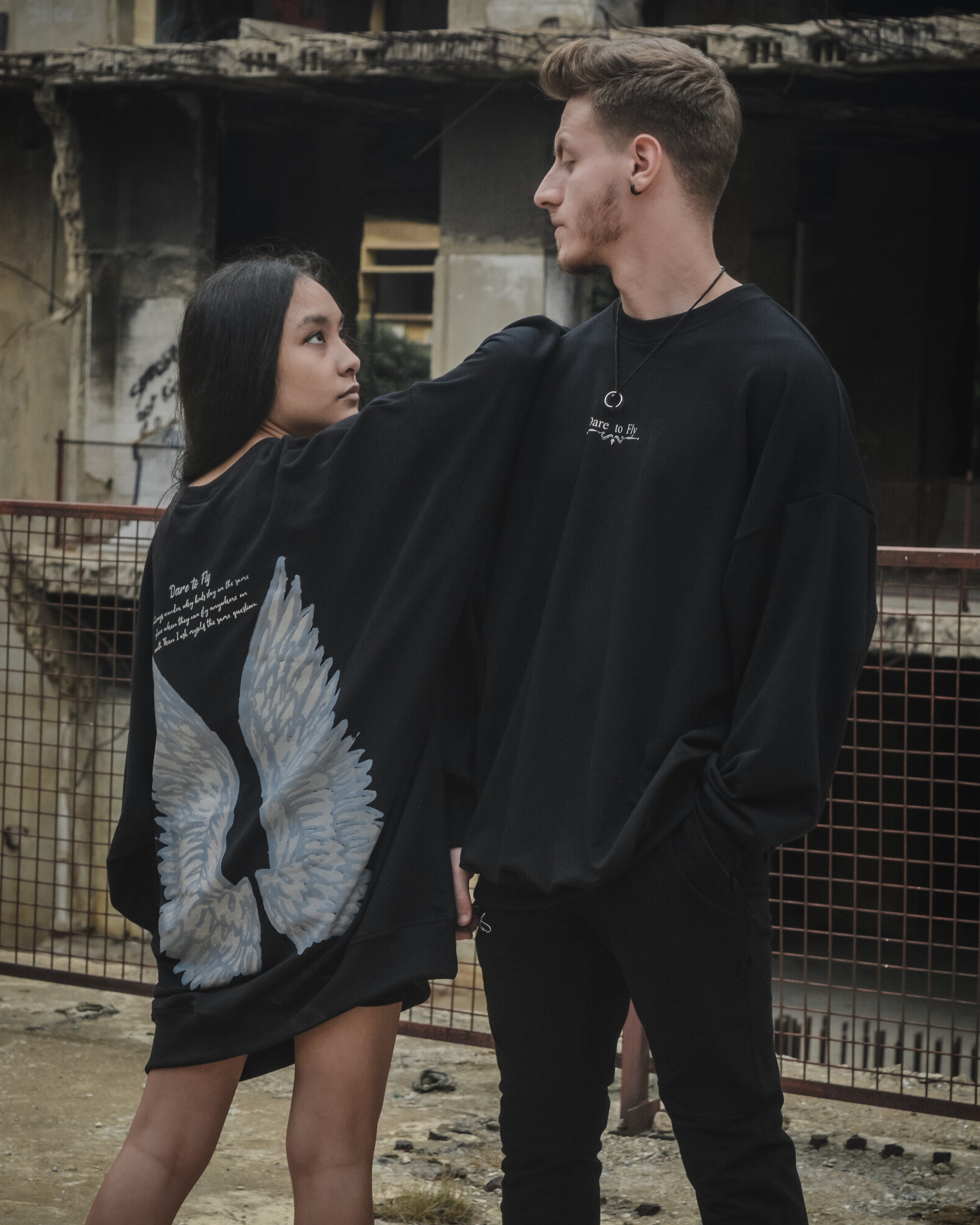 Fallen Angel Sweatshirt - Black