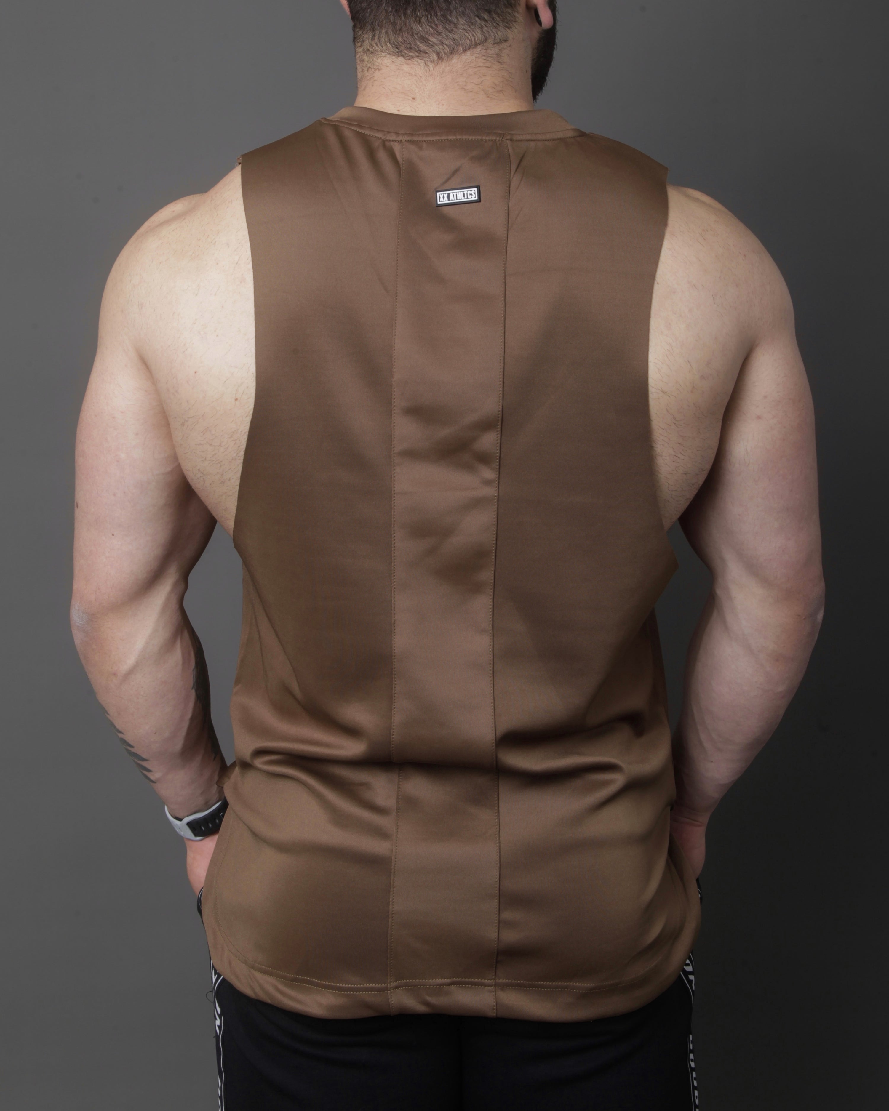 XXATHLTCS Oversized Fit Tank Top - Brown