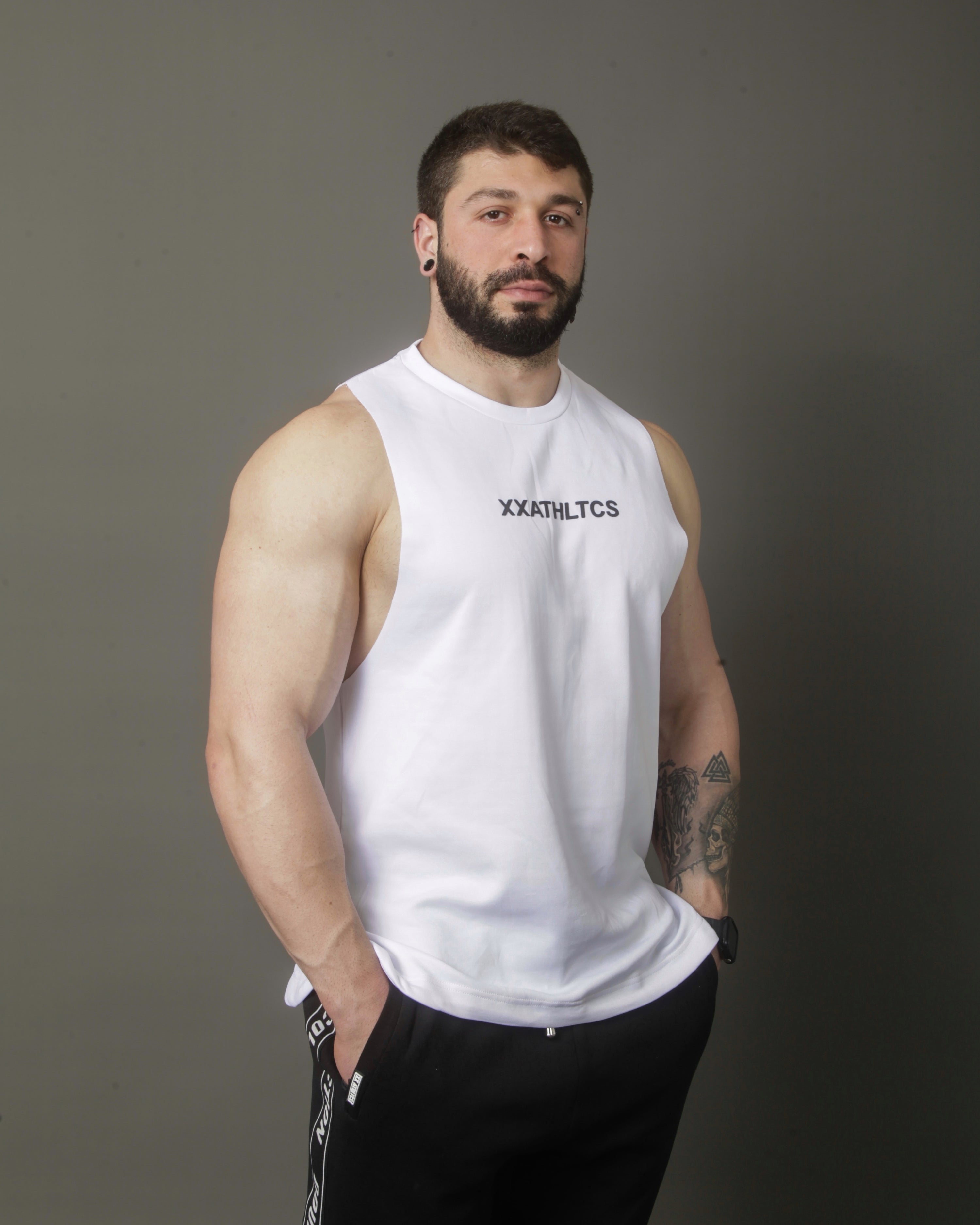 XXATHLTCS Oversized Fit Tank Top - White