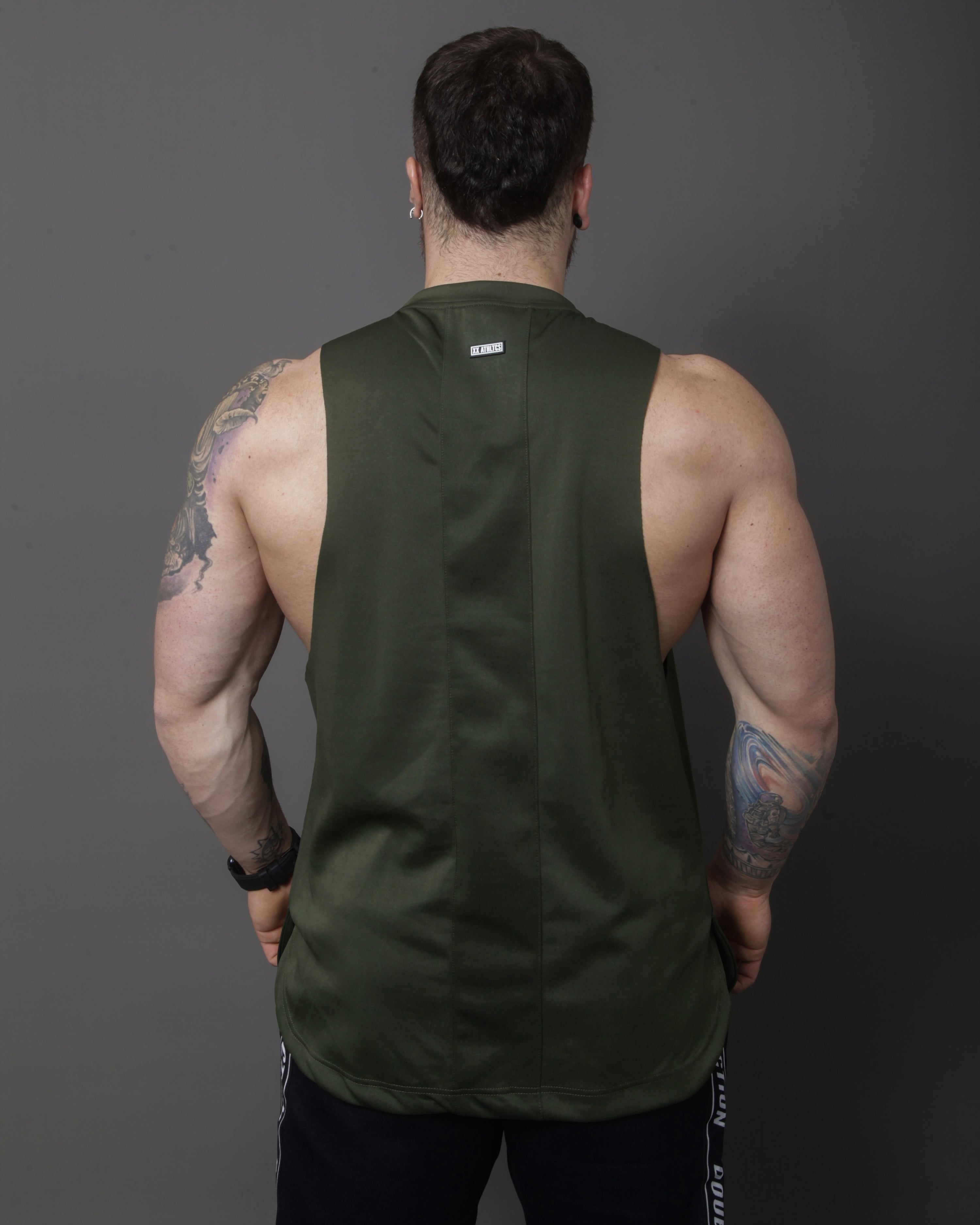 XXATHLTCS Oversized Fit Tank Top - Army Green