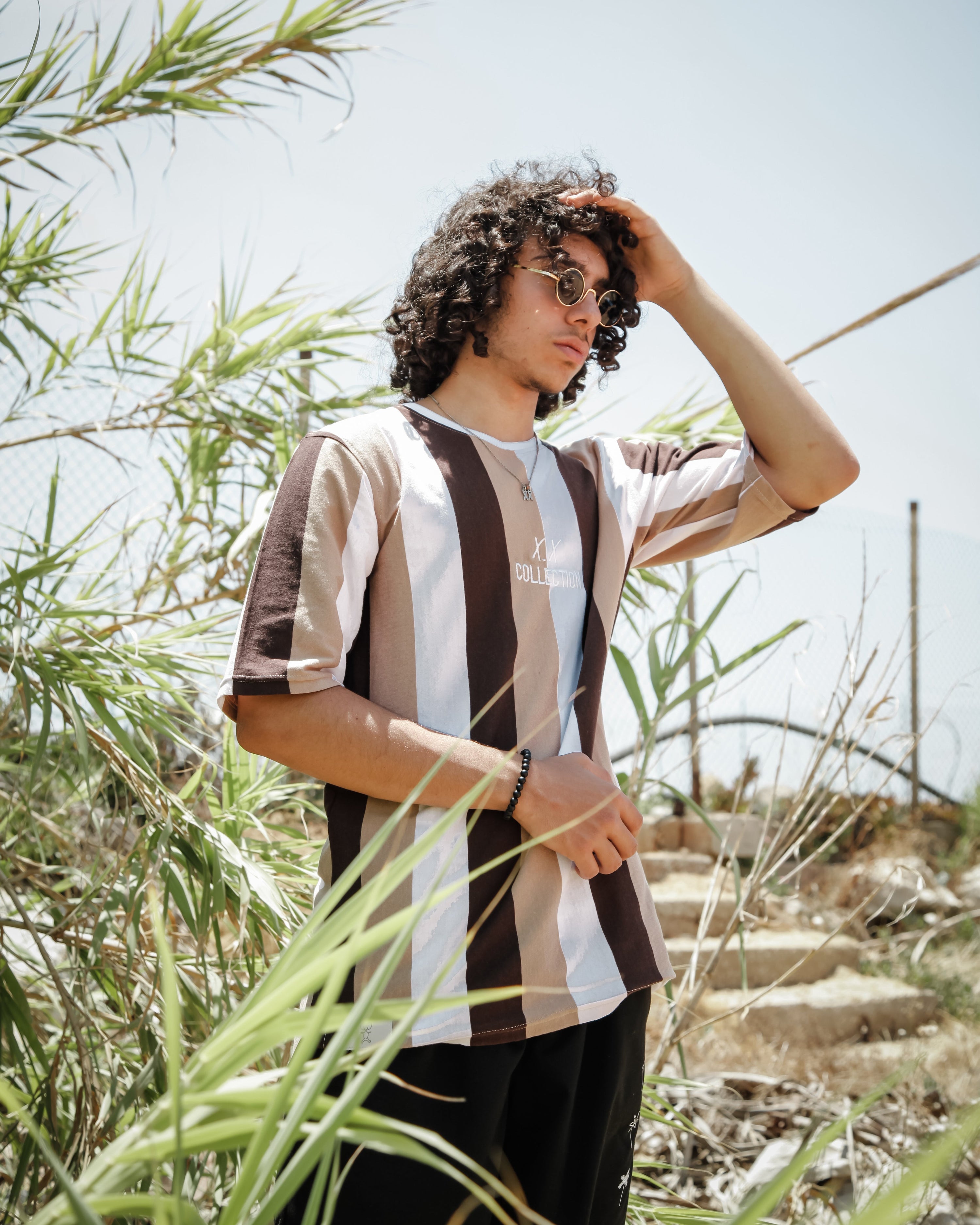 Striped Tee - Aesthetic Coffee