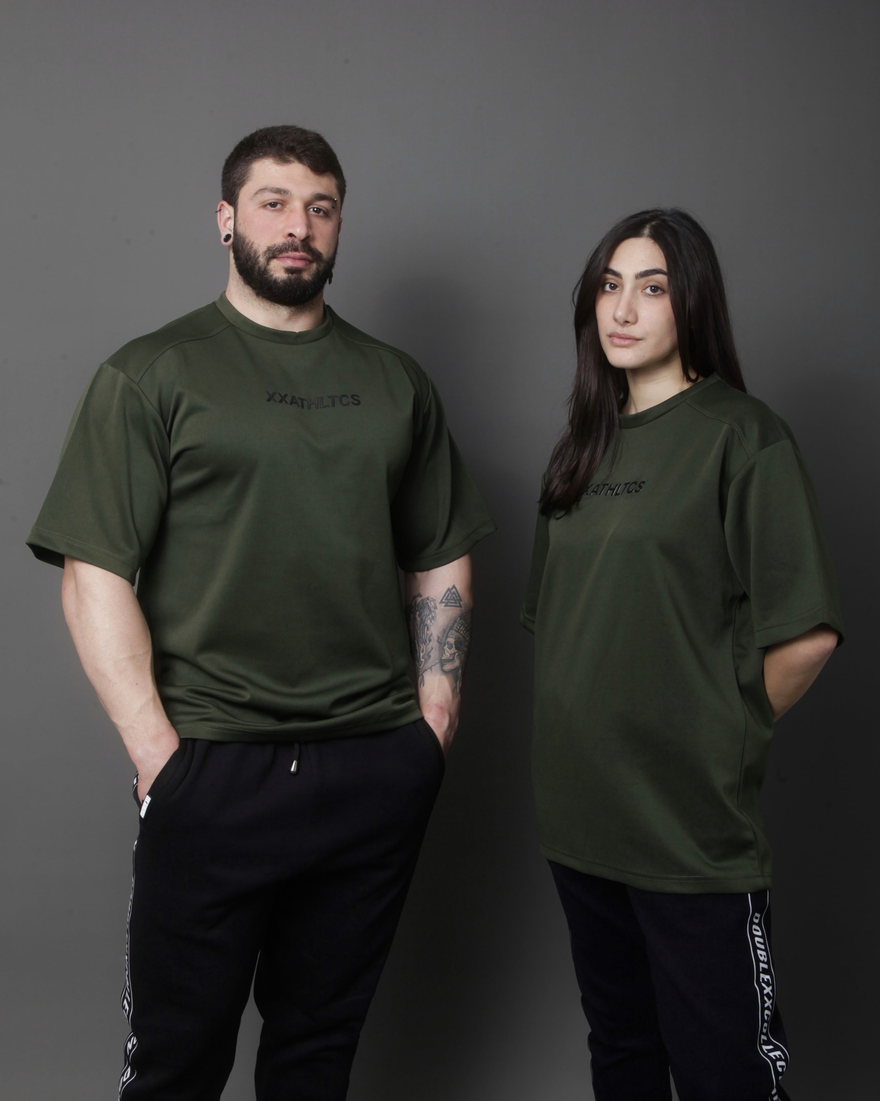 XXATHLTCS Oversized Fit Tee - Army Green