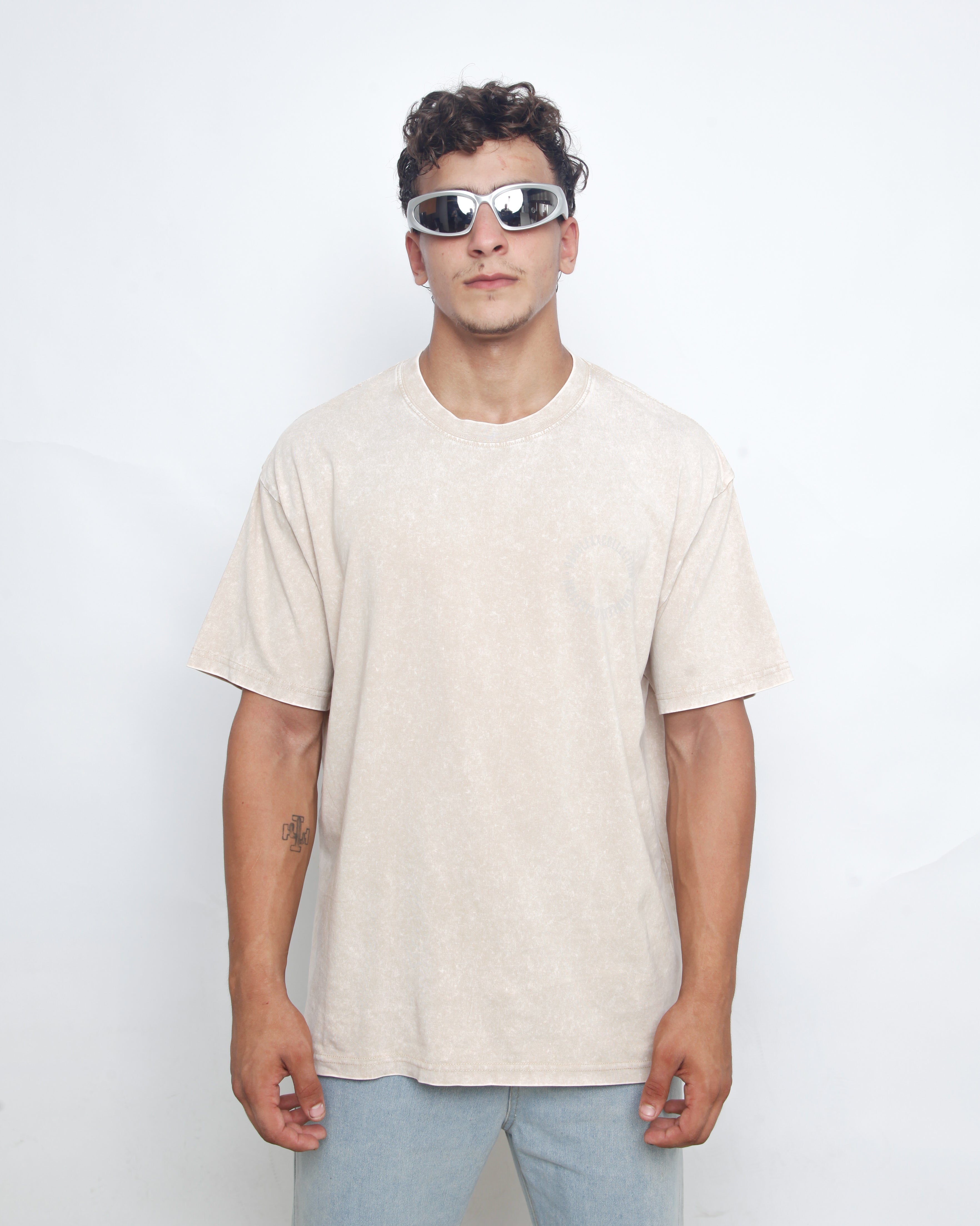Acid Washed Unisex Tee - Off White – Double XX Collection