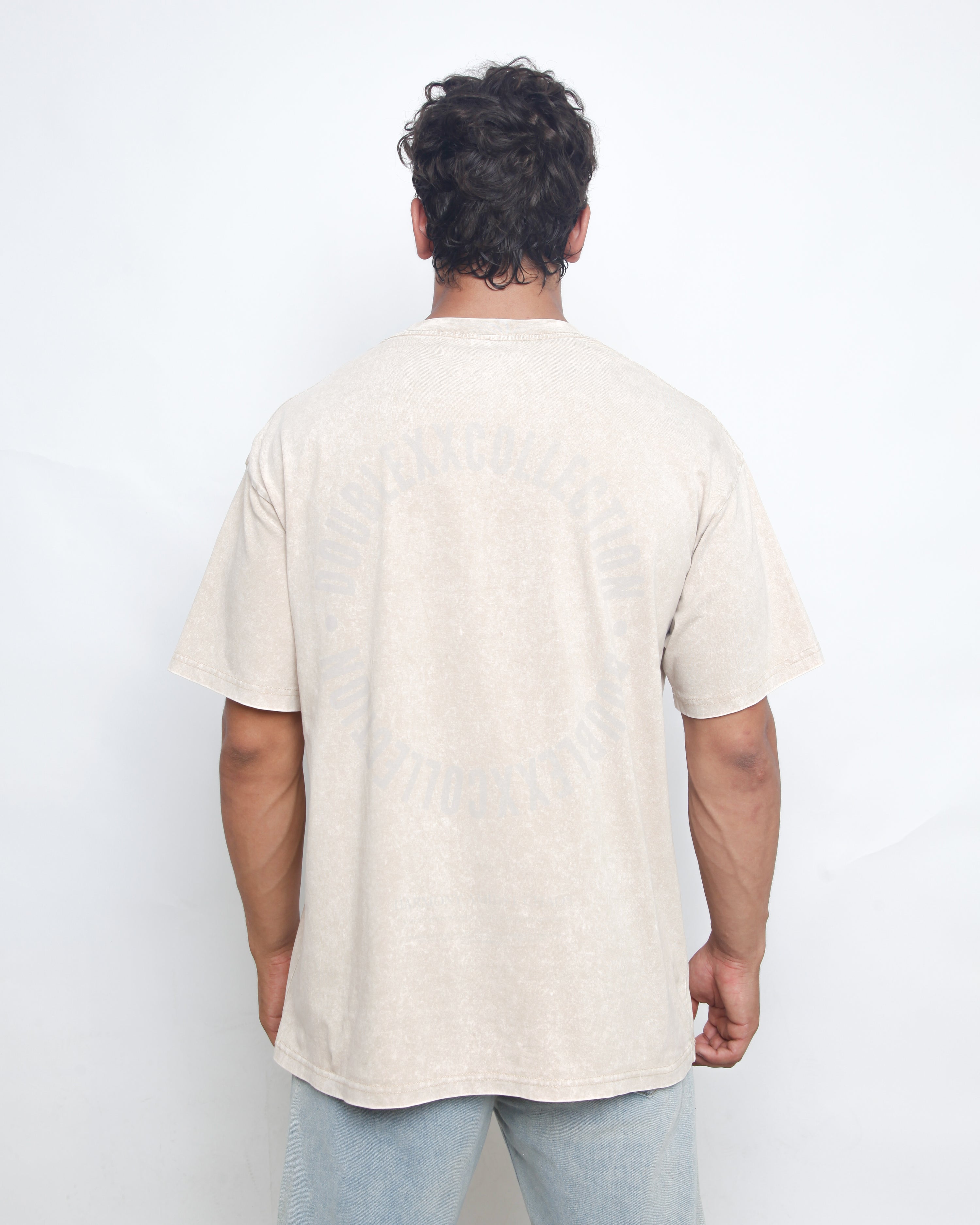 Acid Washed Unisex Tee - Off White