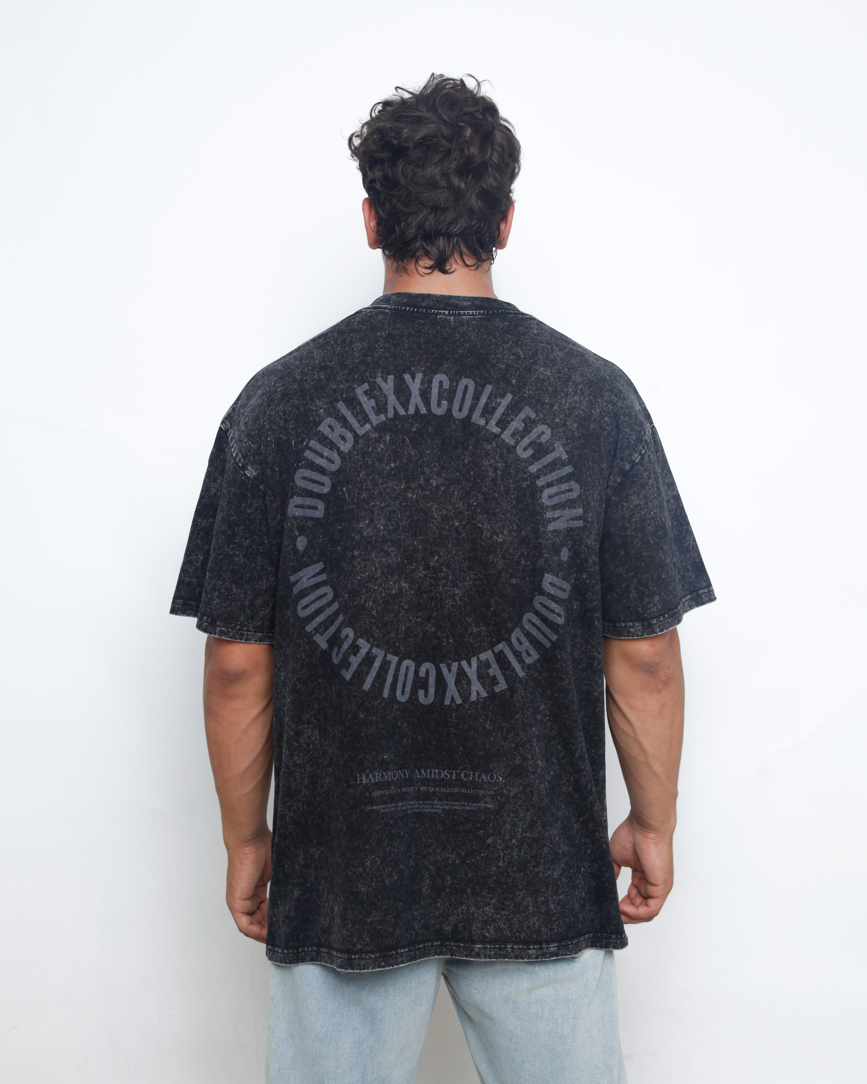 Acid Washed Unisex Tee - Black