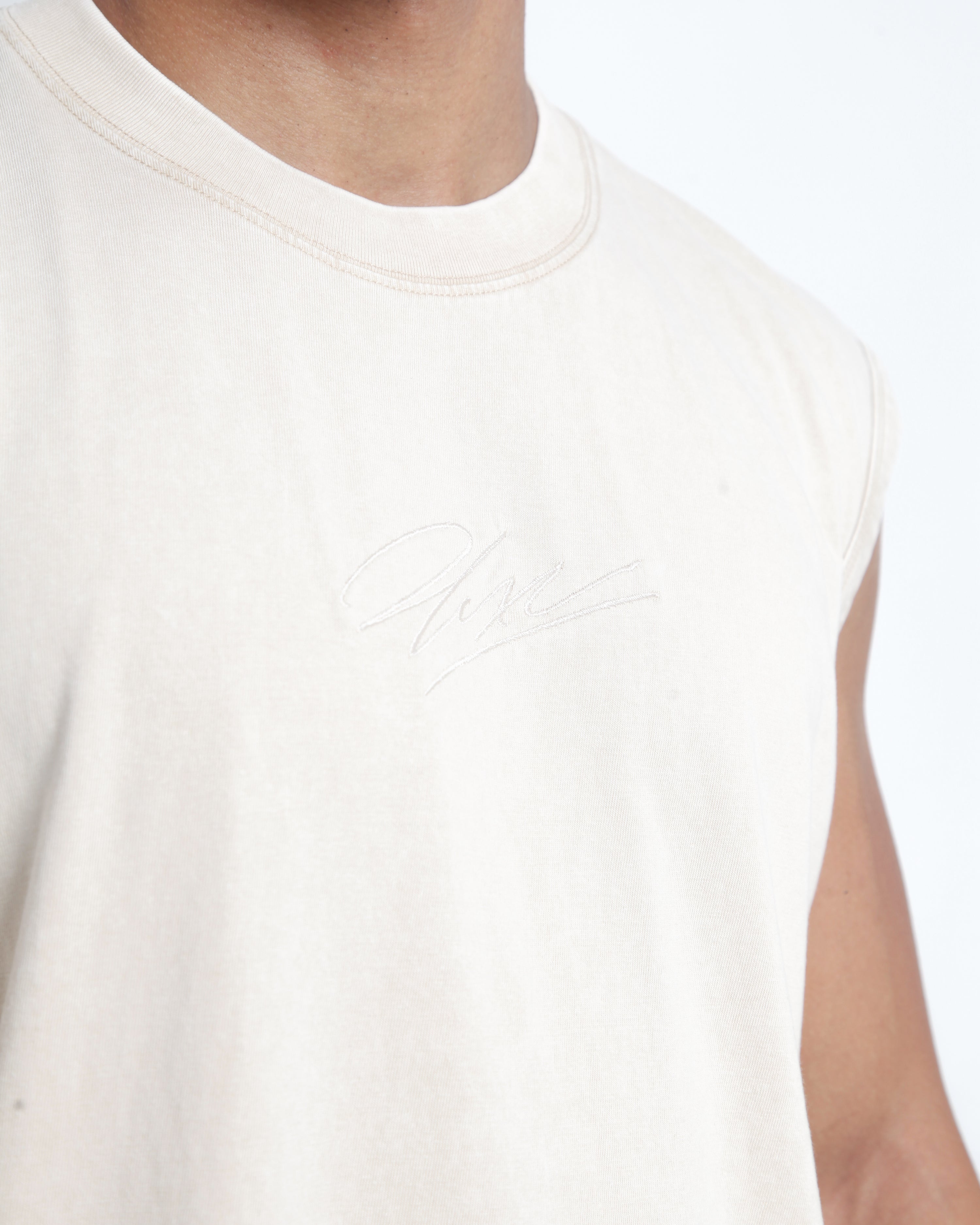 Acid Washed Tank Top - Off White