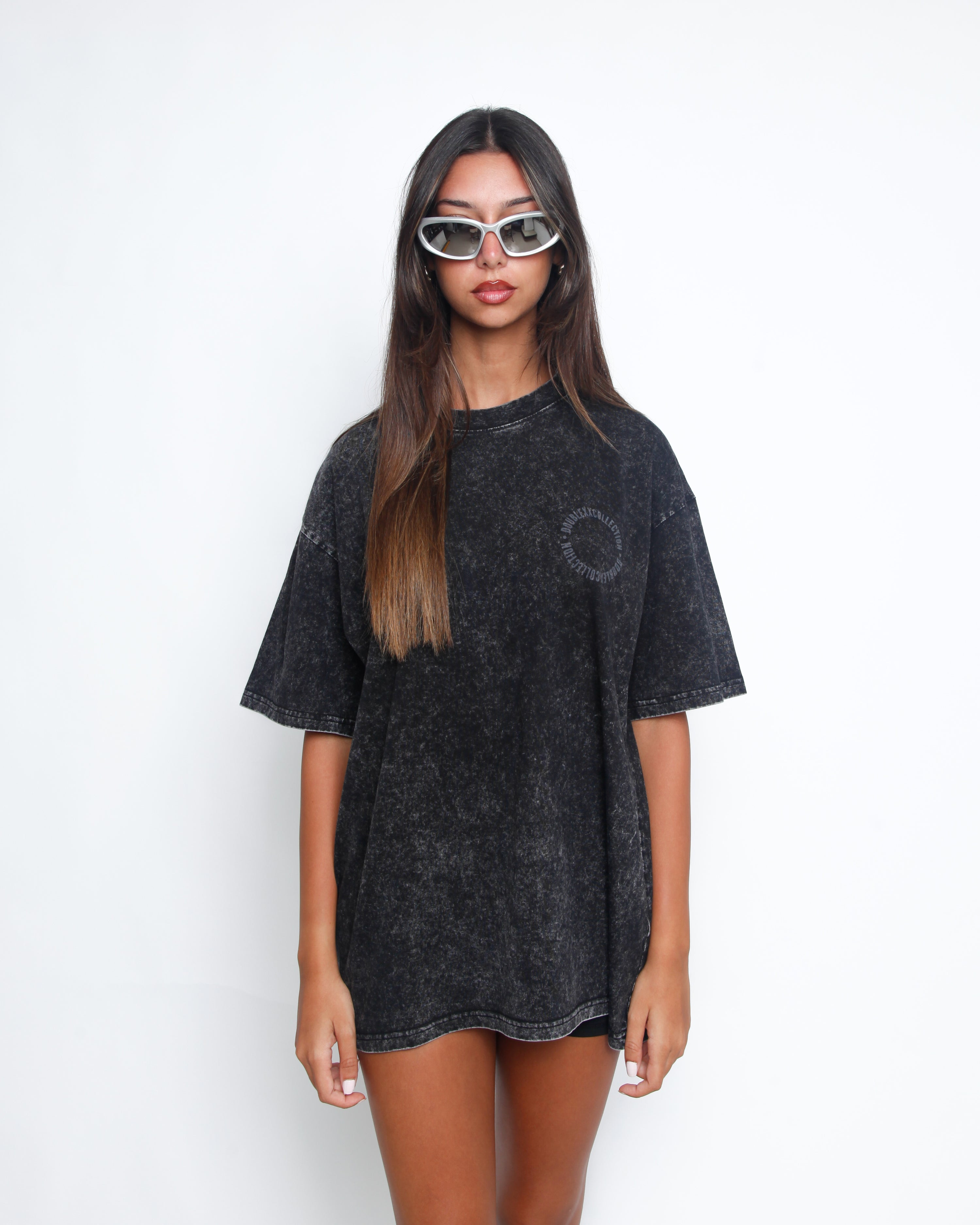 Acid Washed Unisex Tee - Black