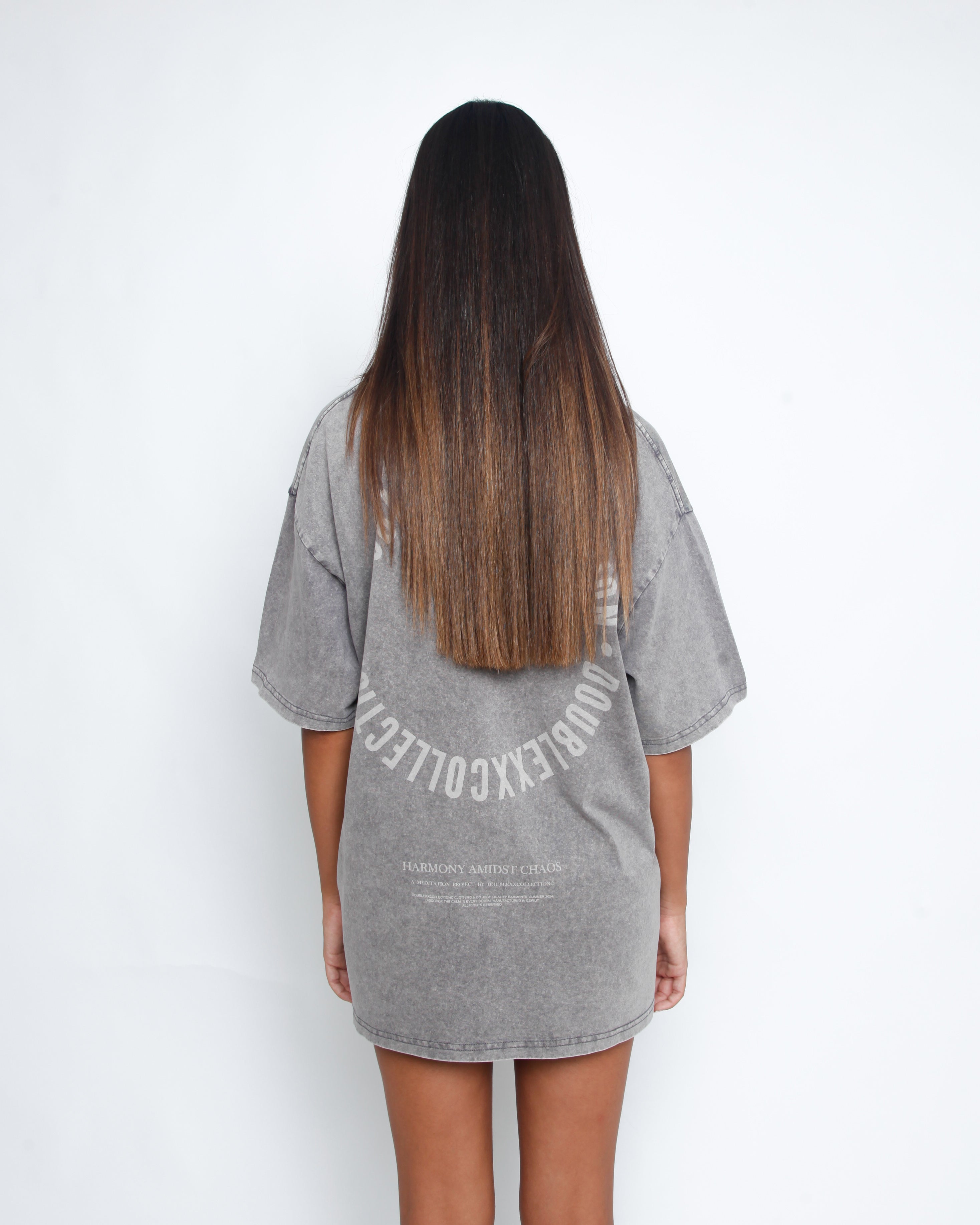 Acid Washed Unisex Tee - Bluish Gray