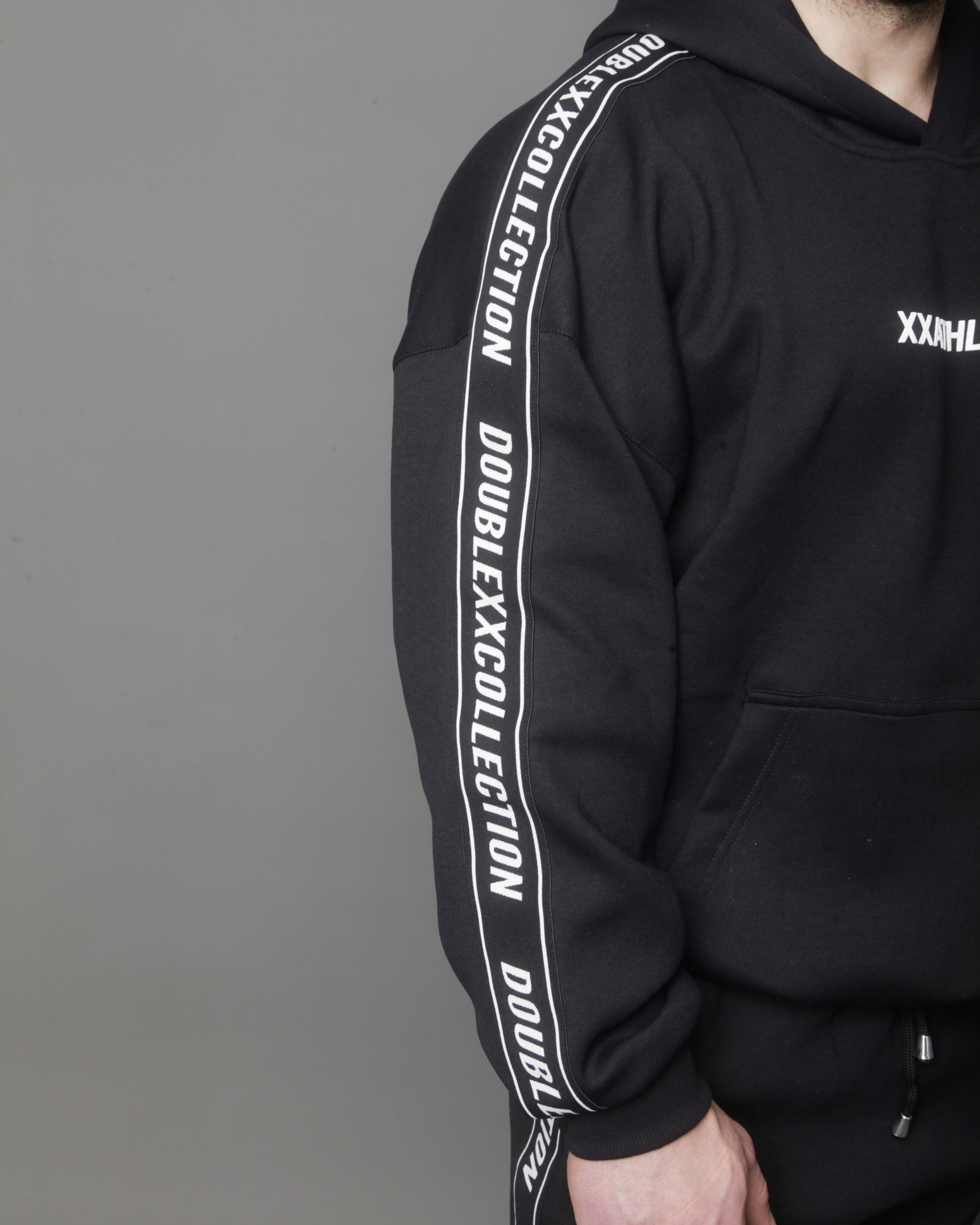 XXATHLTCS Oversized Fit Hoodie - Black – Double XX Collection