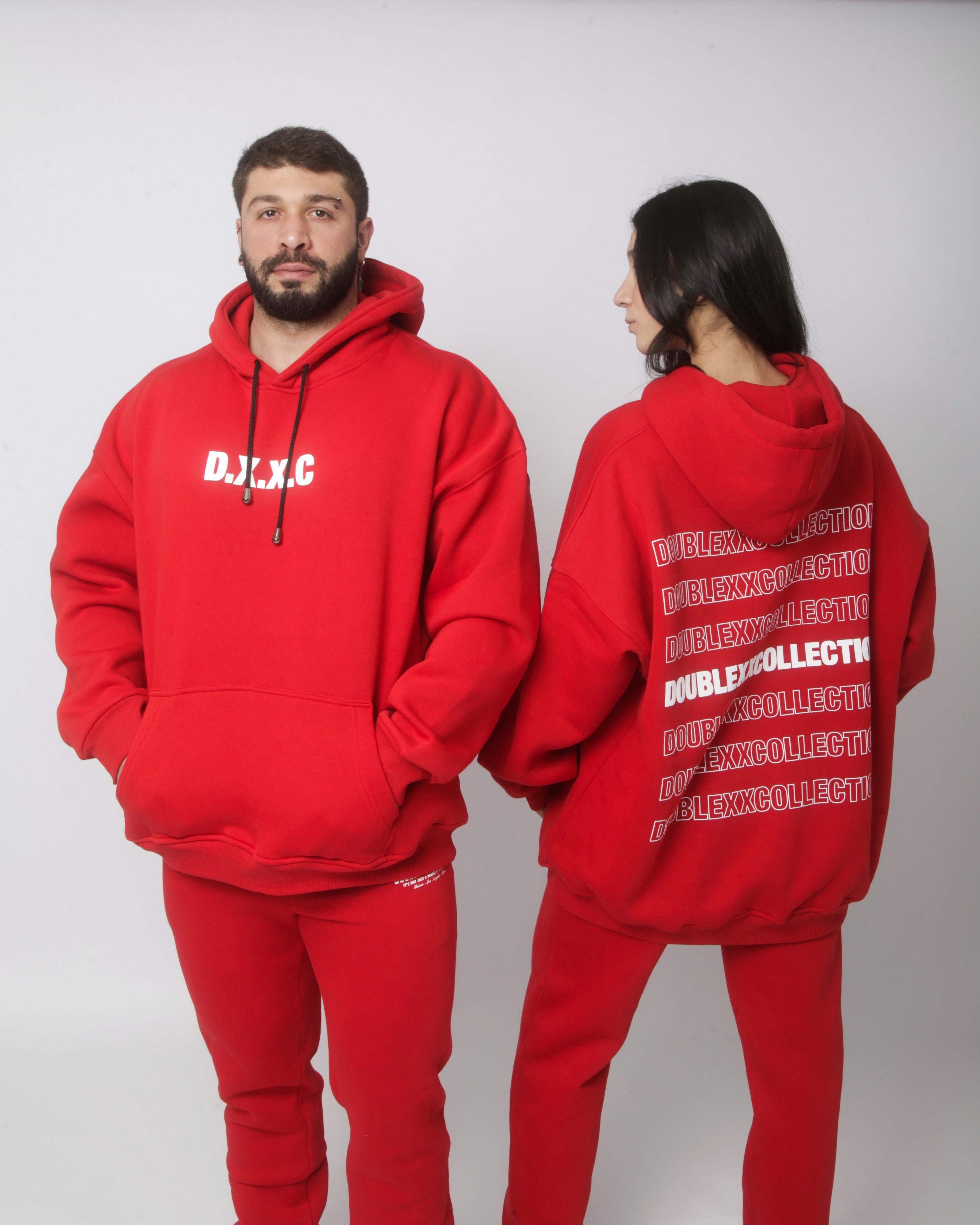 DXXC Hoodie - Red – Double XX Collection