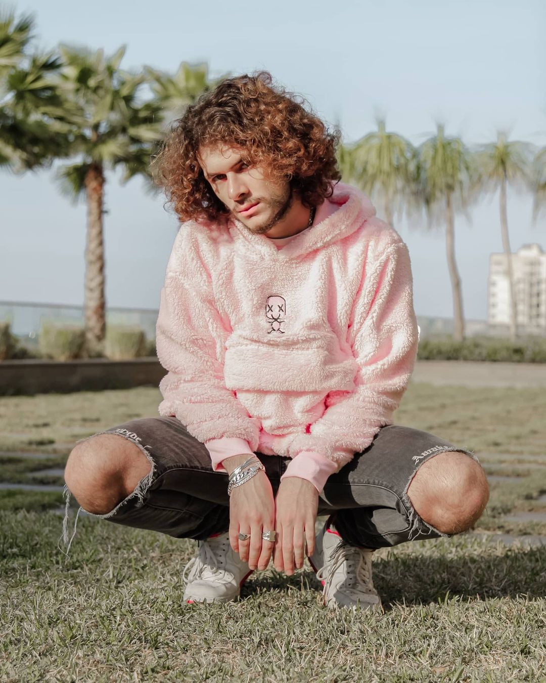 Fuzzy Hoodie - Pink