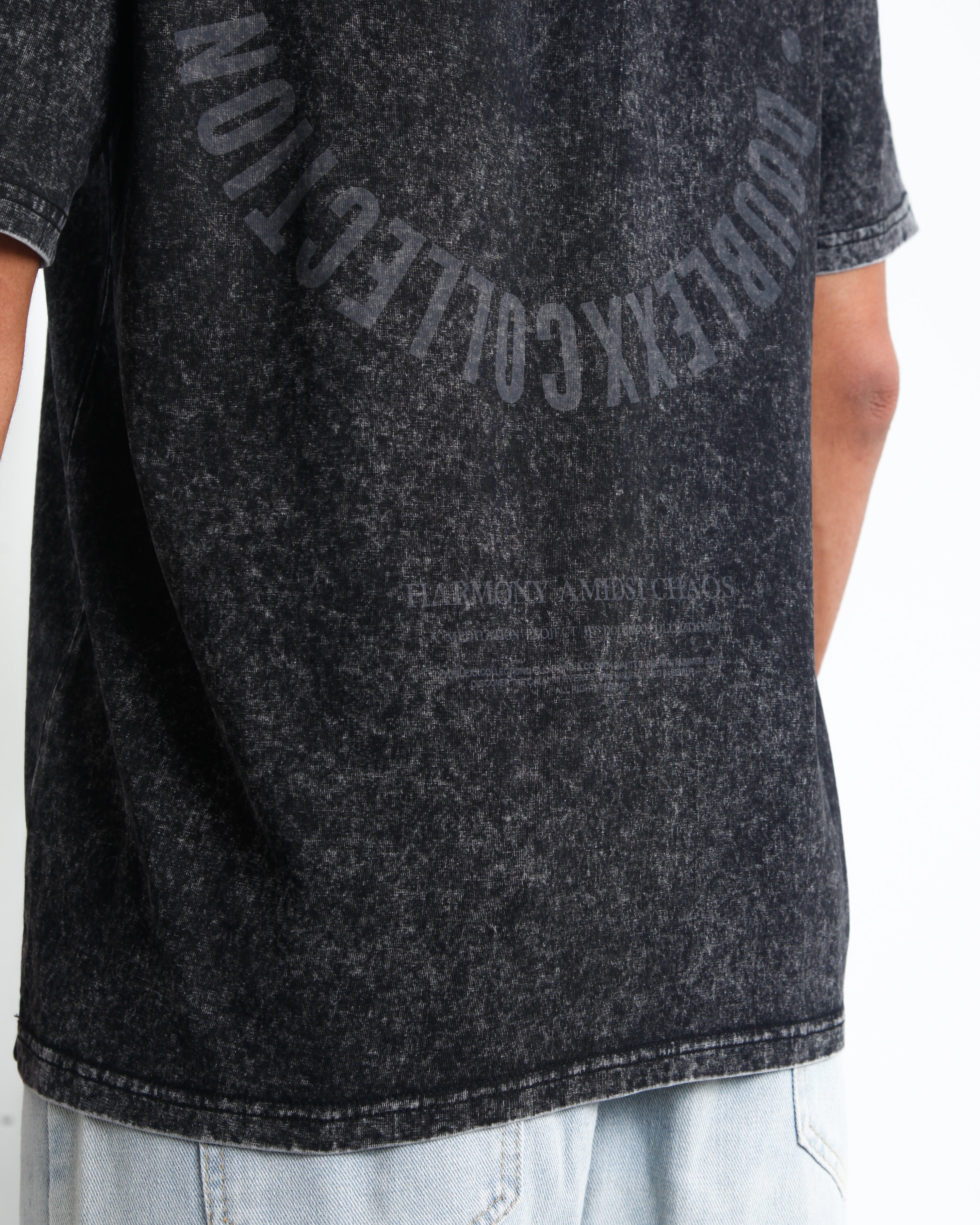 Acid Washed Unisex Tee - Black